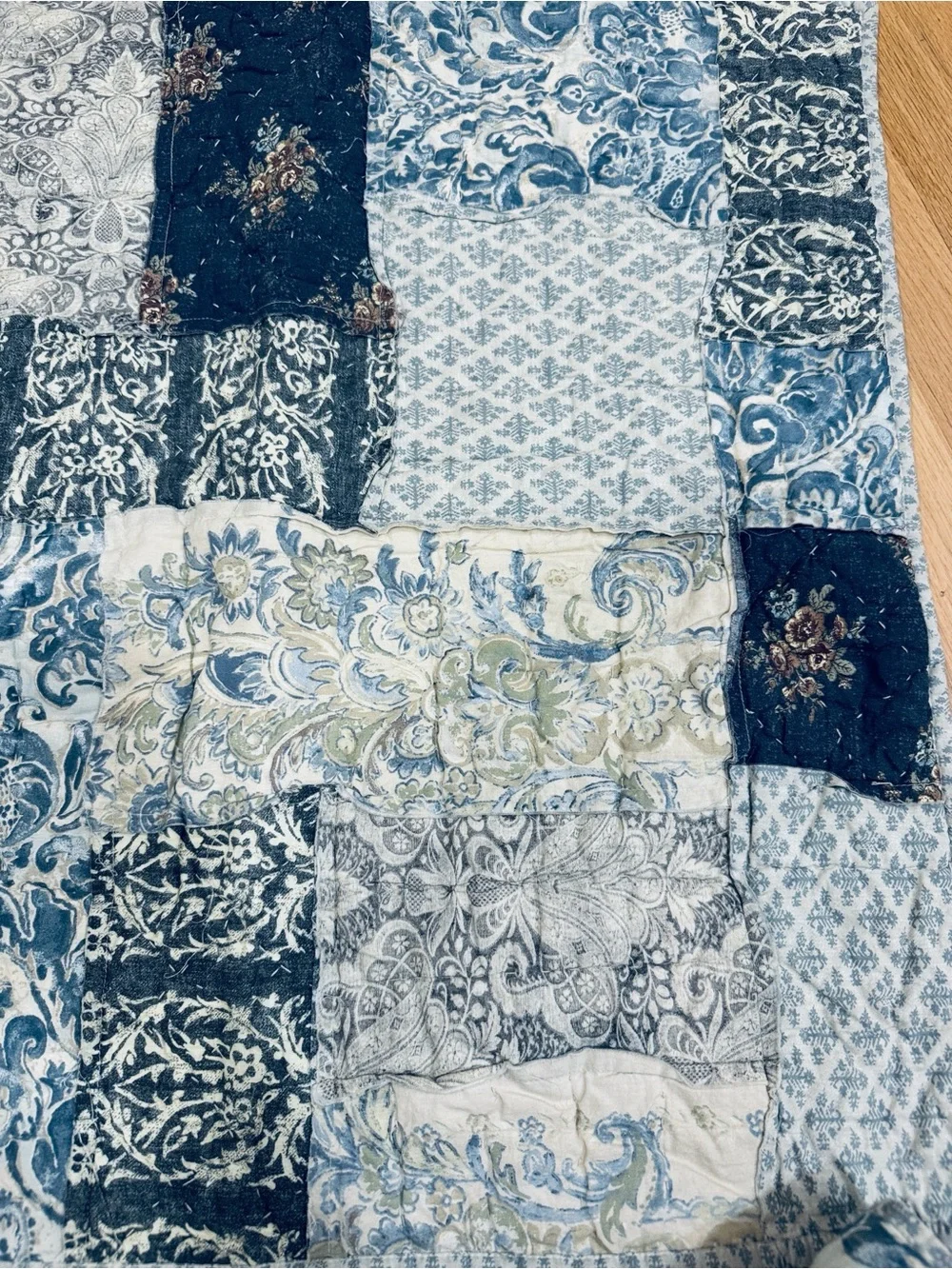 Pottery Barn | Delaney Handcrafted Patchwork Cotton Quilted~  1/ Euro Sham
